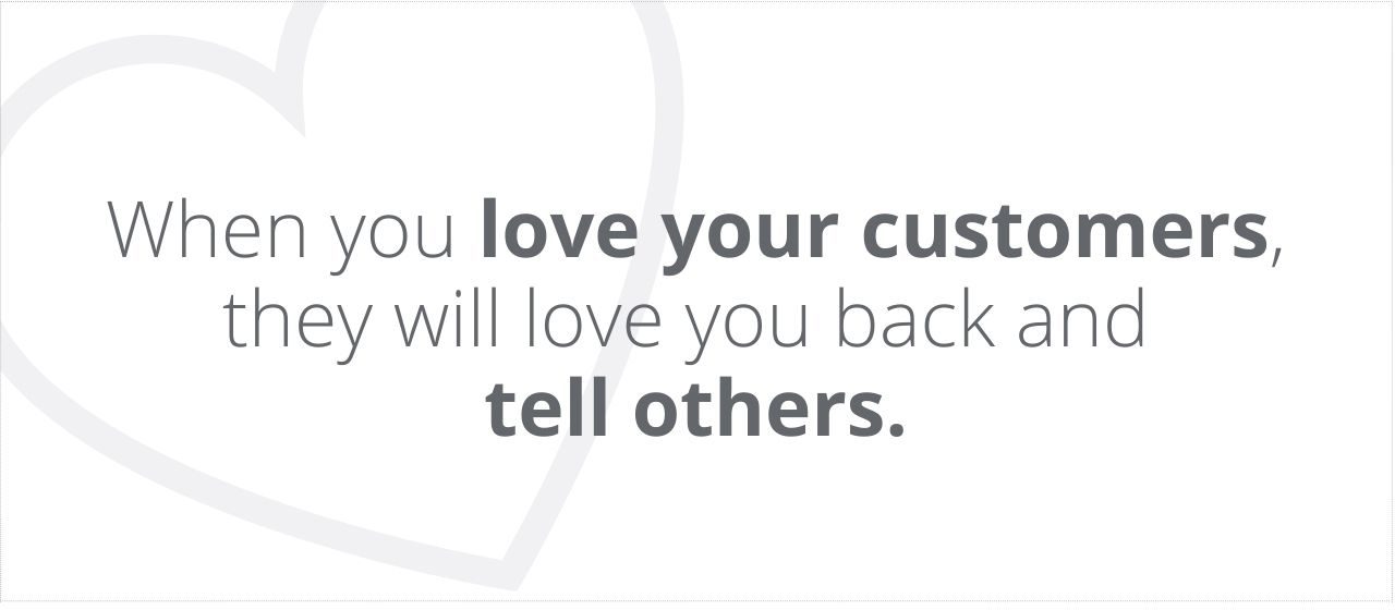 An image of customer love