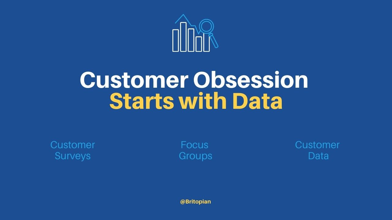 An image of customer obsession and data.