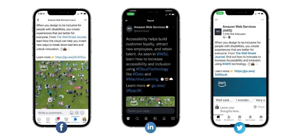 An image of shared media examples.