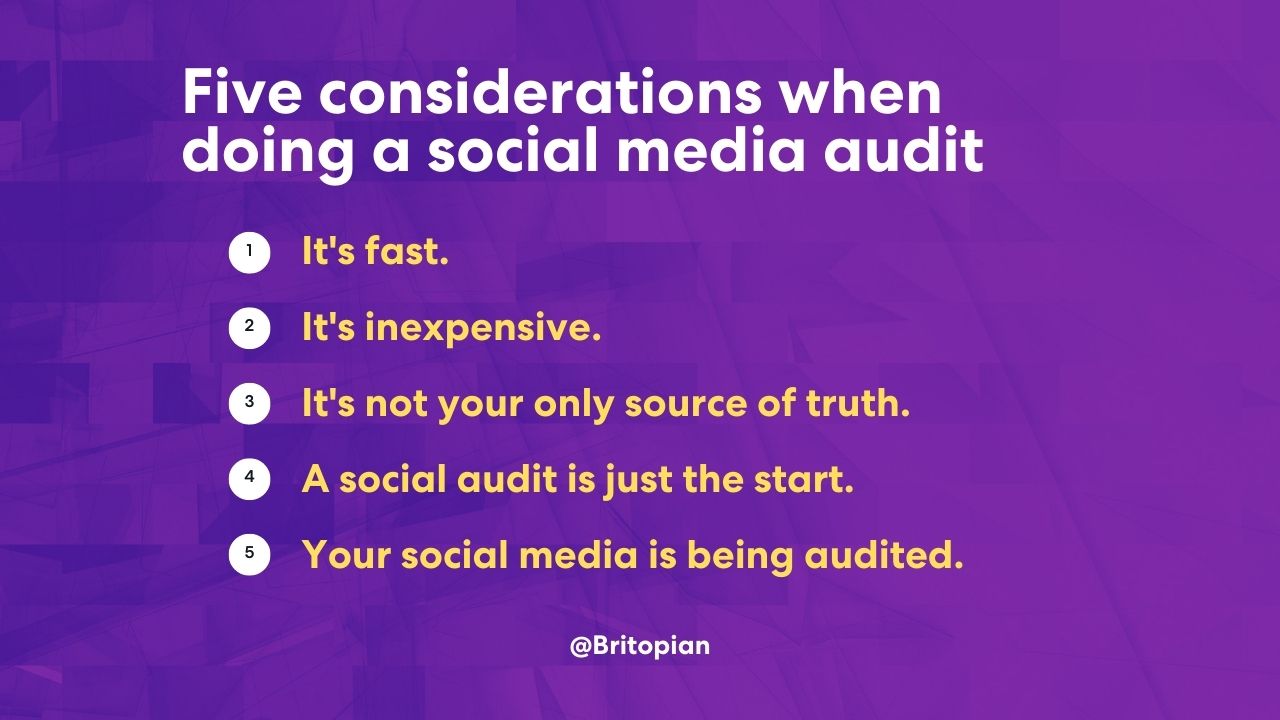 An image of social media audit examples