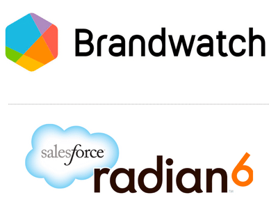 An image of the Brandwatch and Radian6 logo